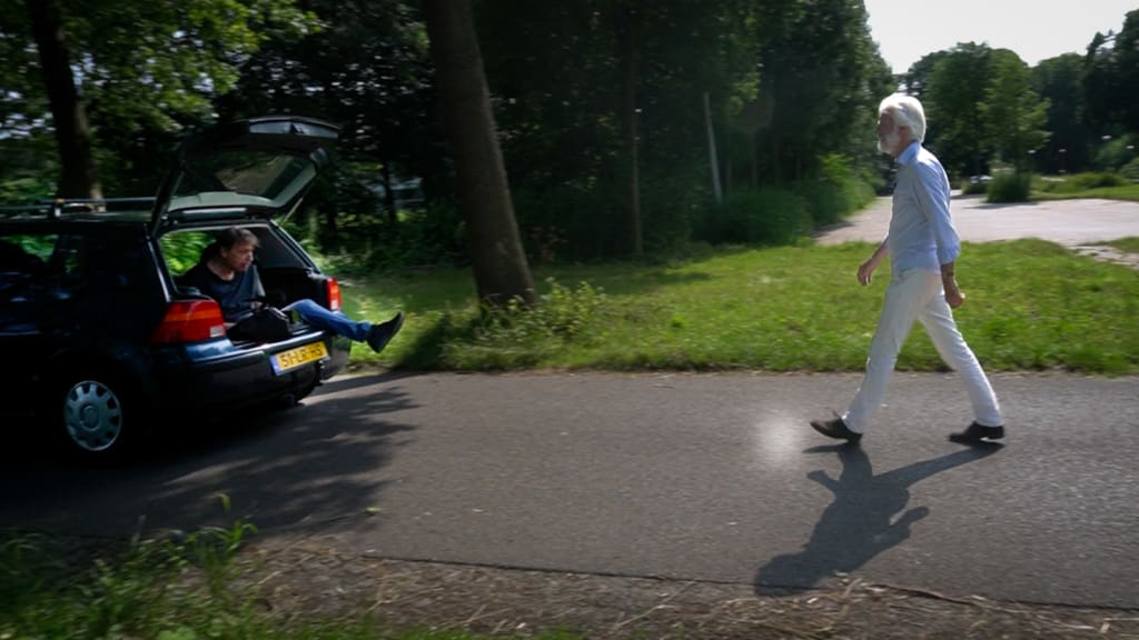 Eric Scherder met cameraman Jan Willem Looze