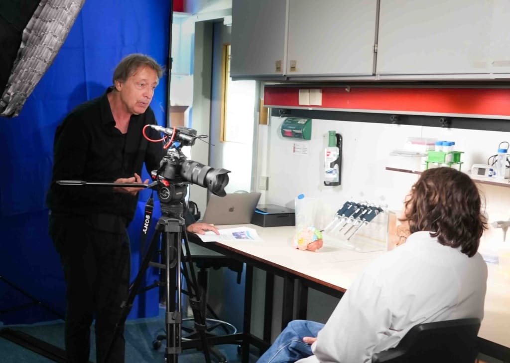 cameraman Jan Willem Looze met Giorgia Tosoni